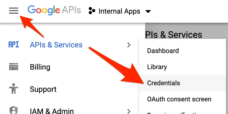 Google API Credentials